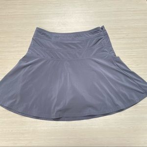 Athleta Women's Everyday Skort Gray Activewear Tennis Zip Pocket Size 2